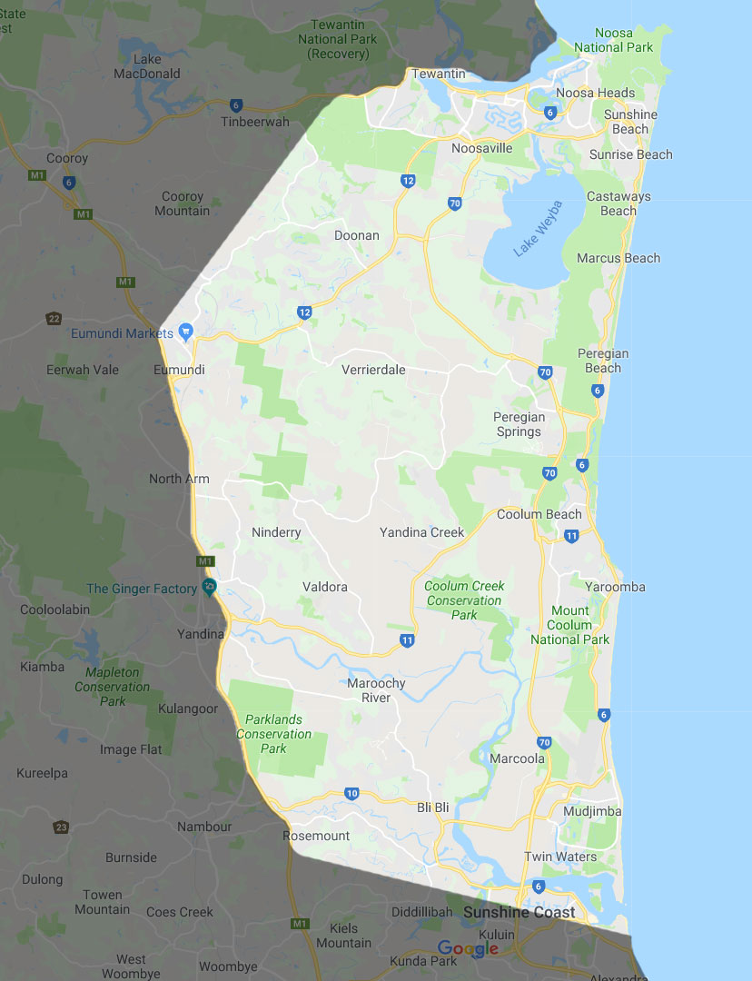 Coolum Beach real estate photo and floor plan package coverage map